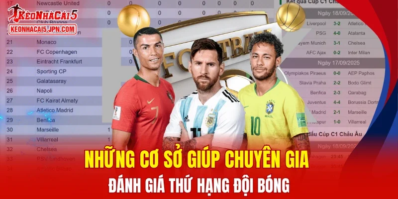 Chuyên gia của danh mục lấy cơ sở nào để đánh giá đội bóng?