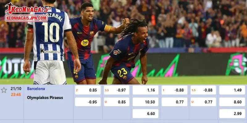 Soi kèo chi tiết nhất cho trận đấu giữa Barcelona vs Olympiacos