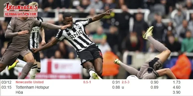 Dự đoán kèo chính xác nhất cho trận đấu giữa Newcastle vs Tottenham
