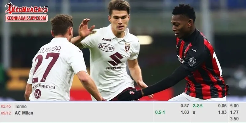 Dự đoán tỷ lệ kèo siêu chuẩn cho trận Torino vs AC Milan